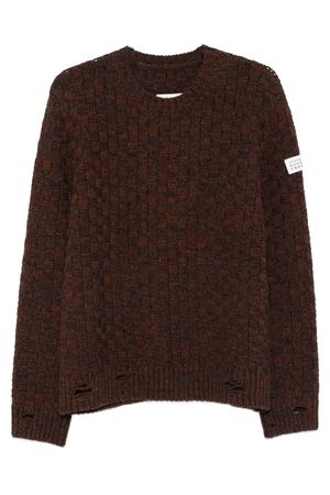 Maglione in lana marrone MM6 MAISON MARGIELA | SH2HL0034M13174961